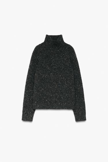 JERSEI 100% LLANA COLL ALT - Gris antracita de Zara