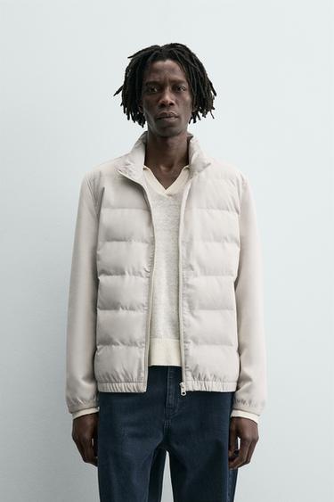 COMBINED QUILTED JACKET - Ice by Zara