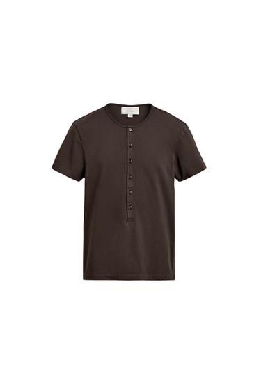 SLIM FIT HENLEY T-SHIRT