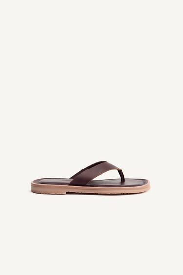 LTHR SNDLS - Burgundy Red by Zara