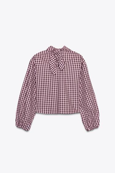 GINGHAM POPLIN SHIRT - Pinks by Zara - Image 7