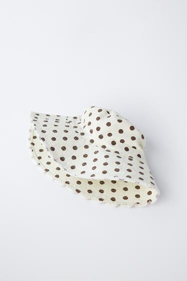 BONNET BUCKET À POIS - Écru de Zara - Image 2