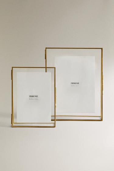 TRIANGULAR STRUCTURE PHOTO FRAME - Golden by Zara