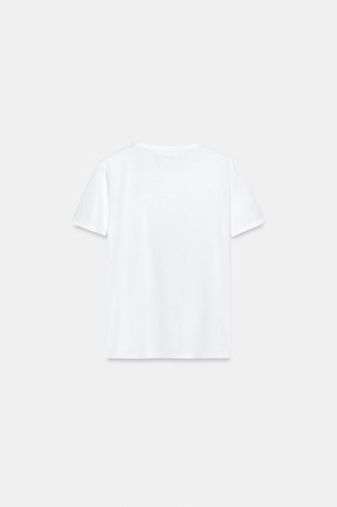 METALLIC SHORT SLEEVE T-SHIRT - Golden by Zara - Image 5