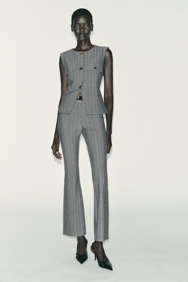 CHALECO ESPIGA EVASÉ - Gris de Zara