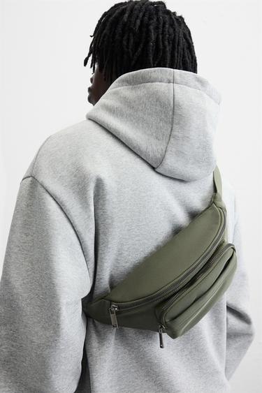 TECHNICAL FABRIC BELT BAG - Khaki Green by Zara - Image 0
