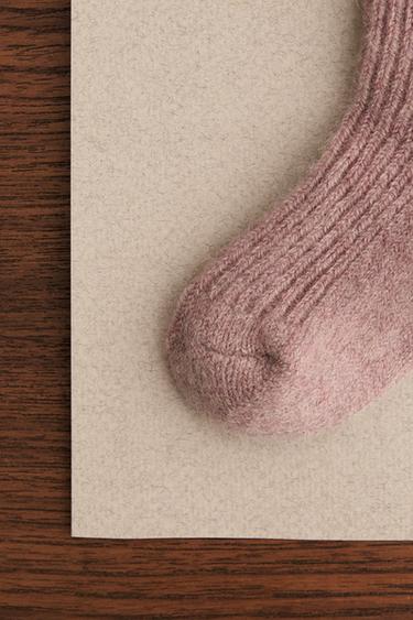 ZARA TIMELESS - CASHMERE KNIT SOCKS - Light pink by Zara - Image 1