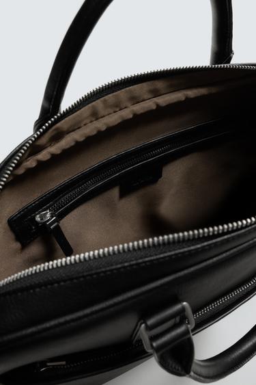 Zara TEXTURED BRIEFCASE - Black