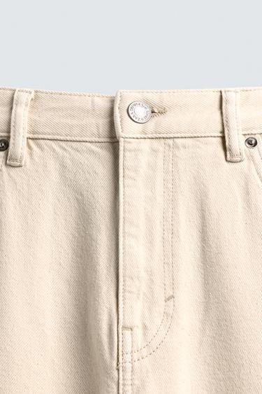 SLIM FIT TAPERED JEANS - Ecru by Zara
