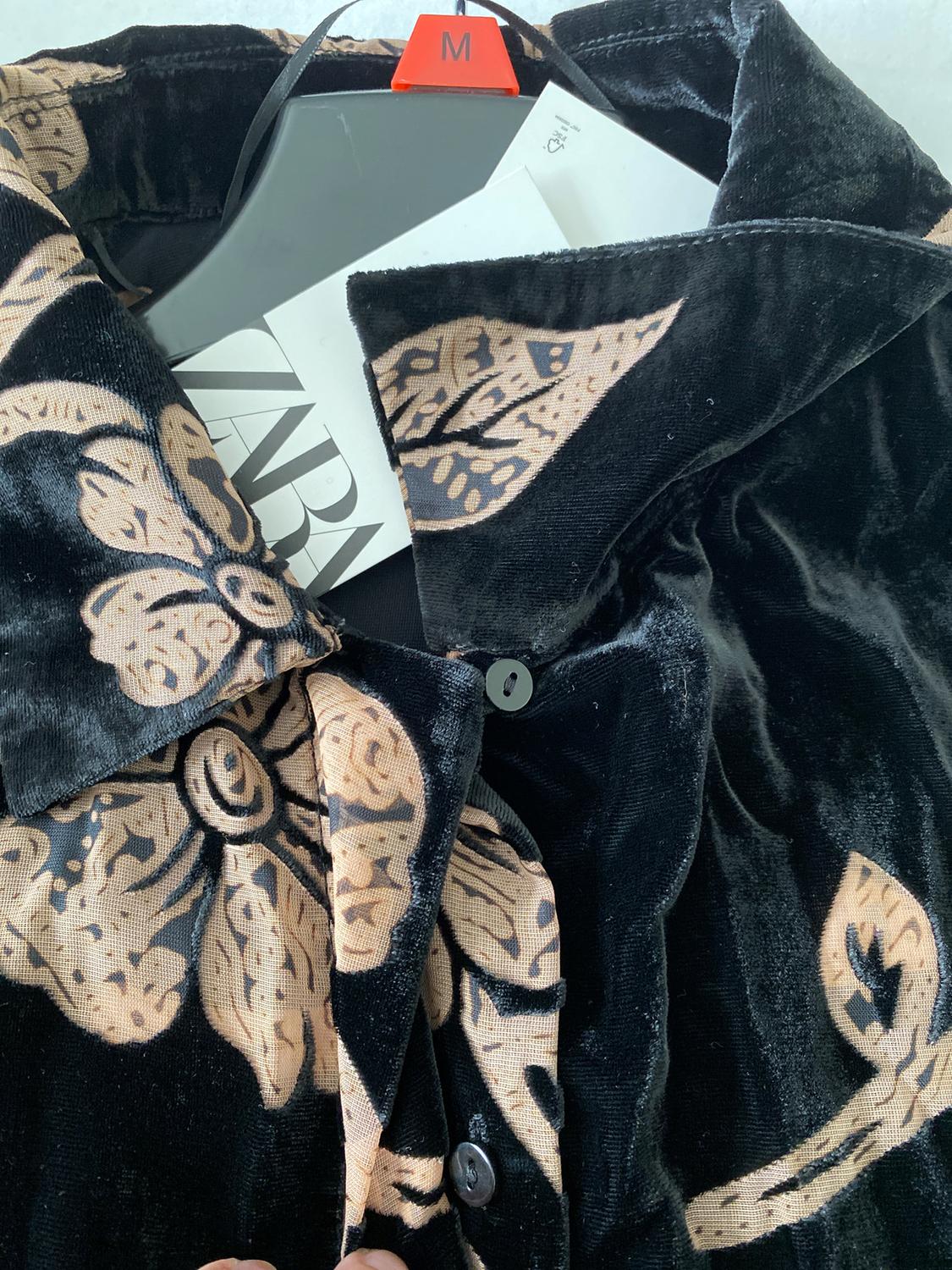 CONTRASTING VELVET SHIRT - Image 3