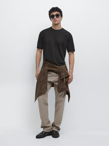 Zara 100% cotton medium weight T-shirt - Black