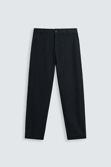 PANTALÓN CHINO TWILL - Marino de Zara