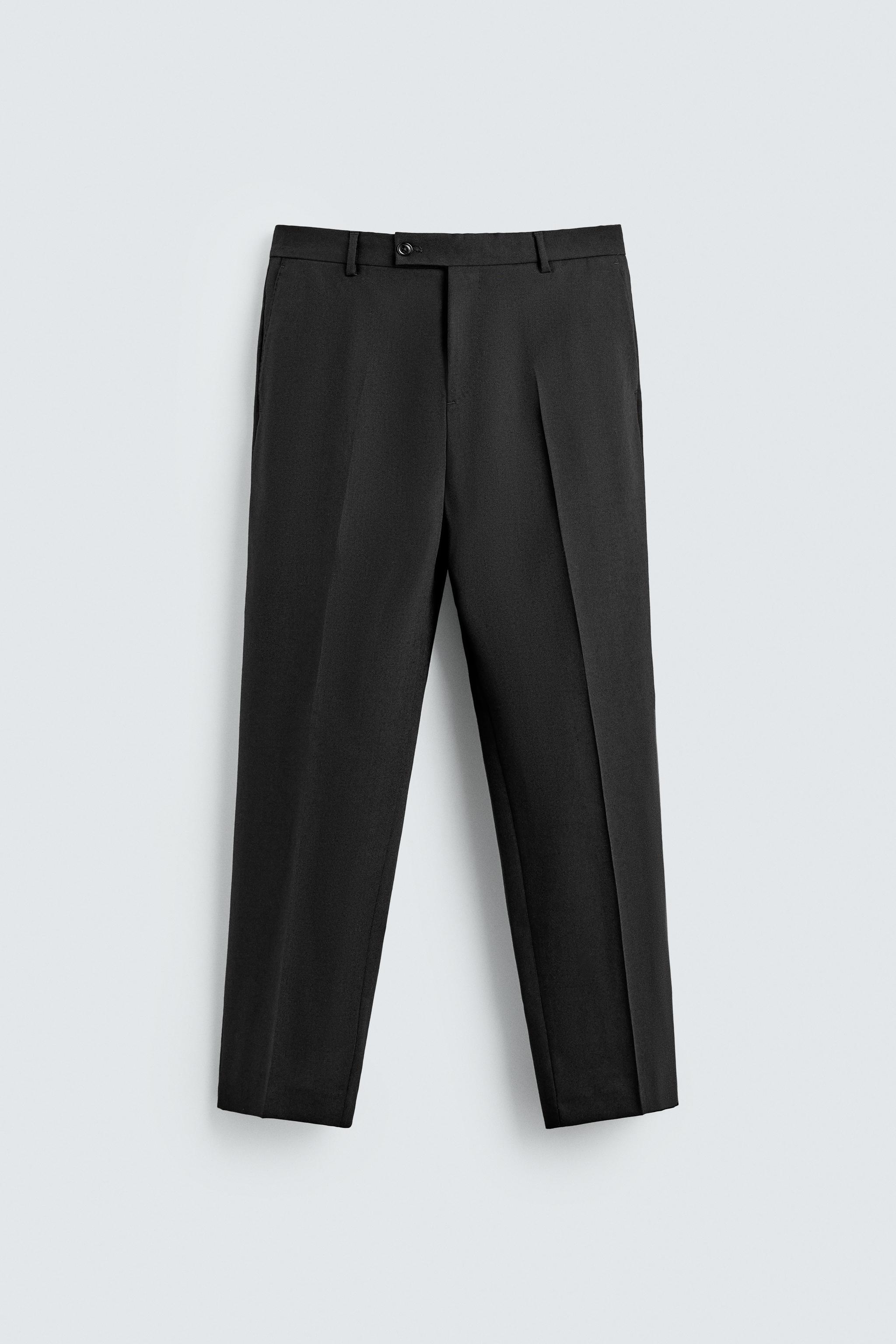 100% WOOL SUIT PANTS - Black | ZARA United States