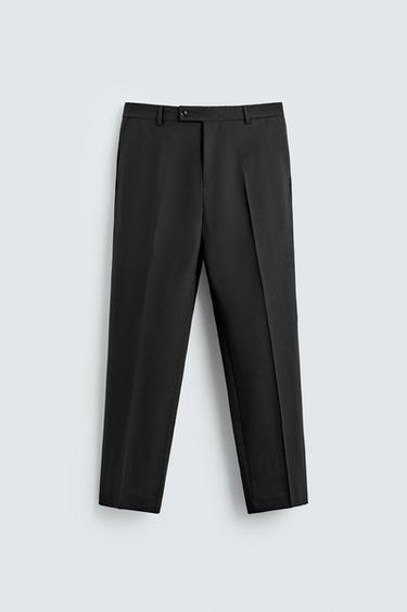 Zara 100% 羊毛西裝長褲 - 黑色