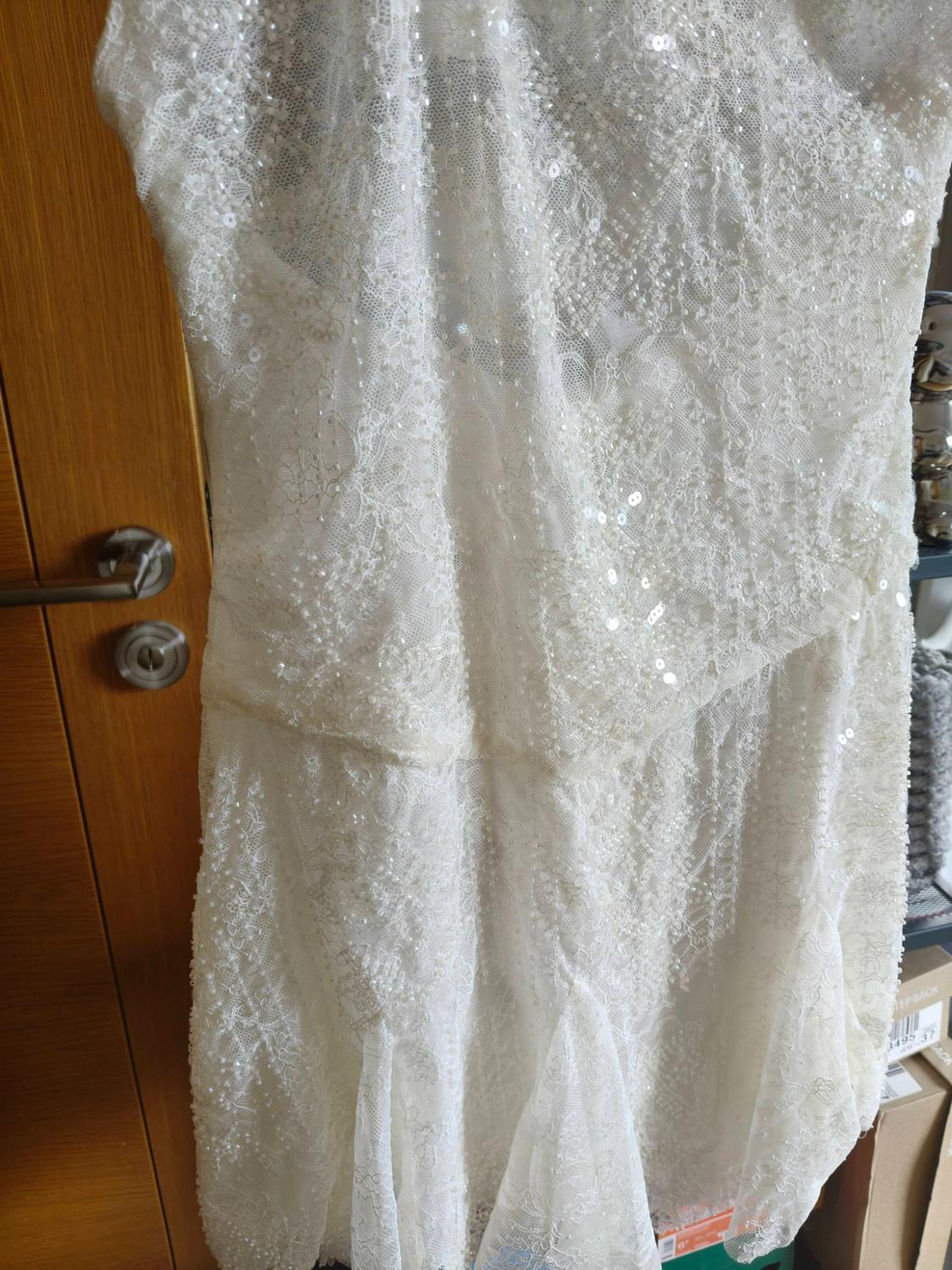 EMBROIDERED LACE HALTER DRESS - Image 2