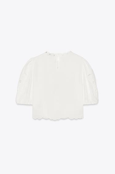 ZW COLLECTION ROMANTIC BLOUSE - White by Zara - Image 6