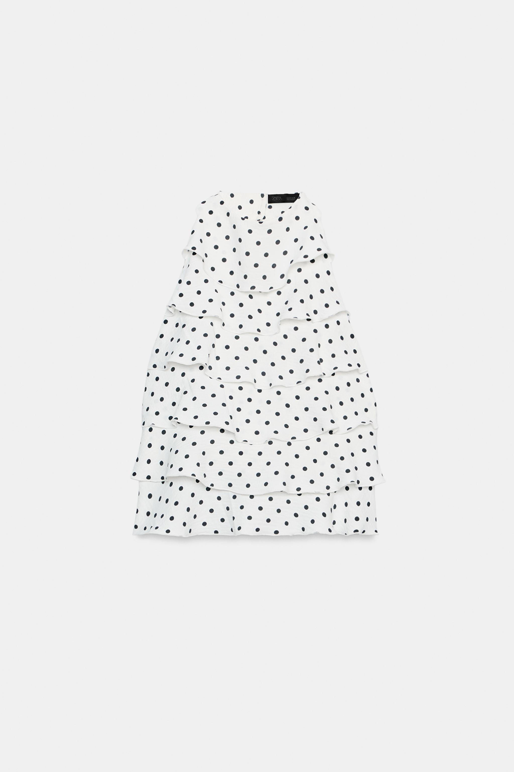 POLKA DOT HALTER TOP