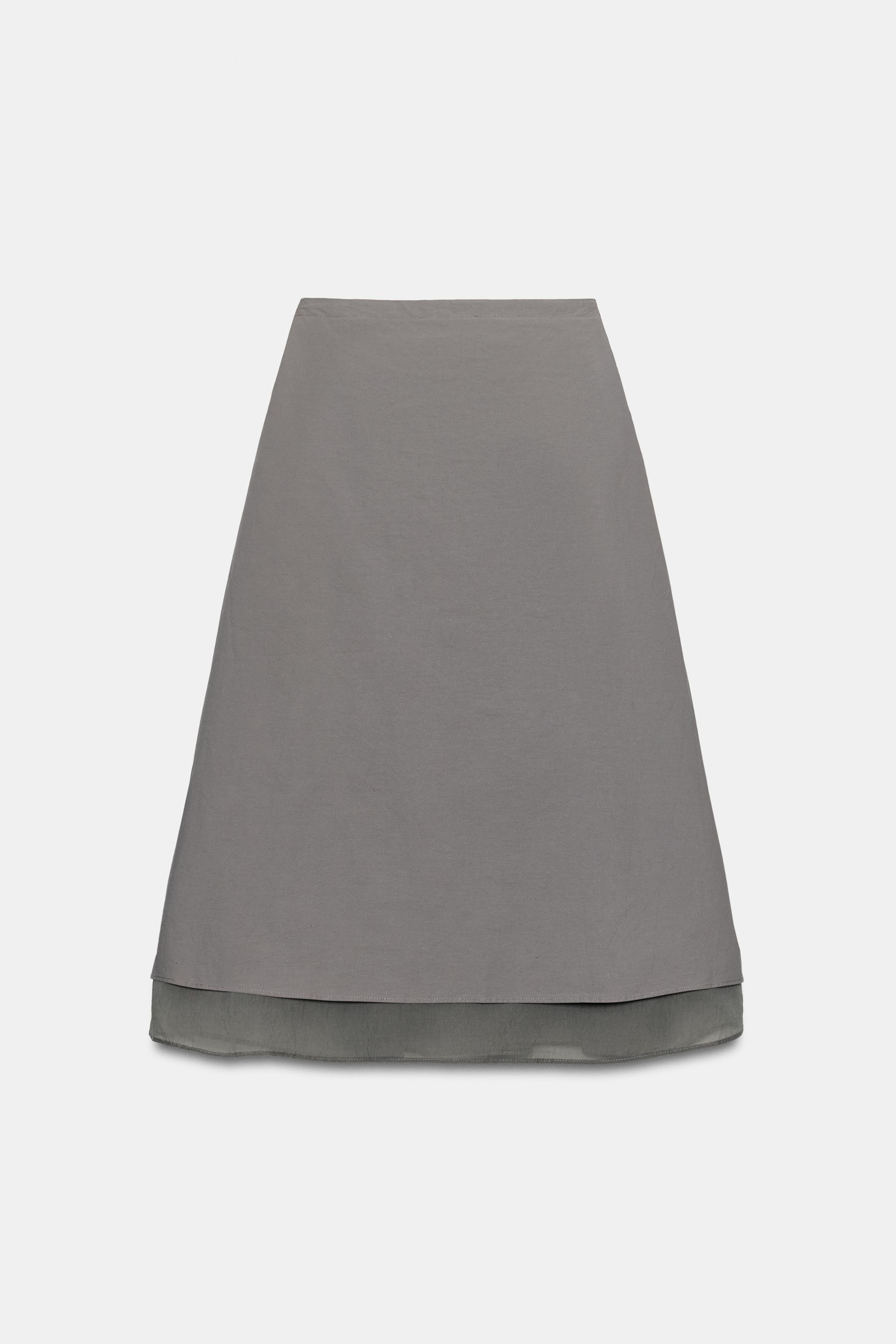 COMBINATION CAPE MIDI SKIRT