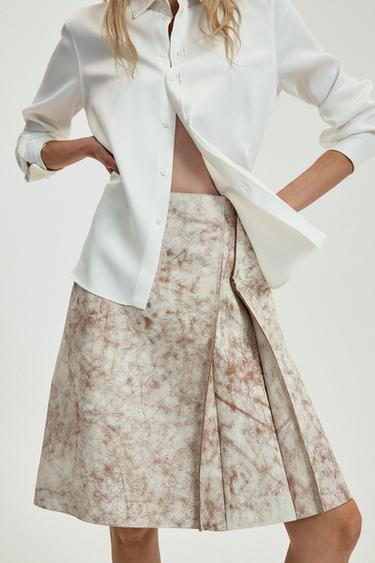 FALDA PIEL ZW COLLECTION LIMITED EDITION - Crudo de Zara