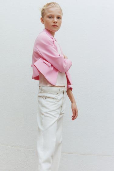 BLAZER CROPPED LACITOS - Rosa de Zara