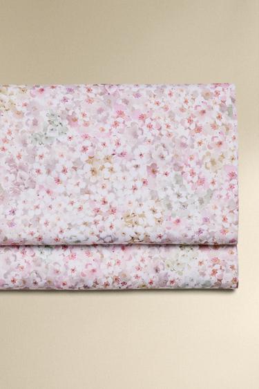 FLORAL PRINT FLAT SHEET - Pink by Zara - Image 0