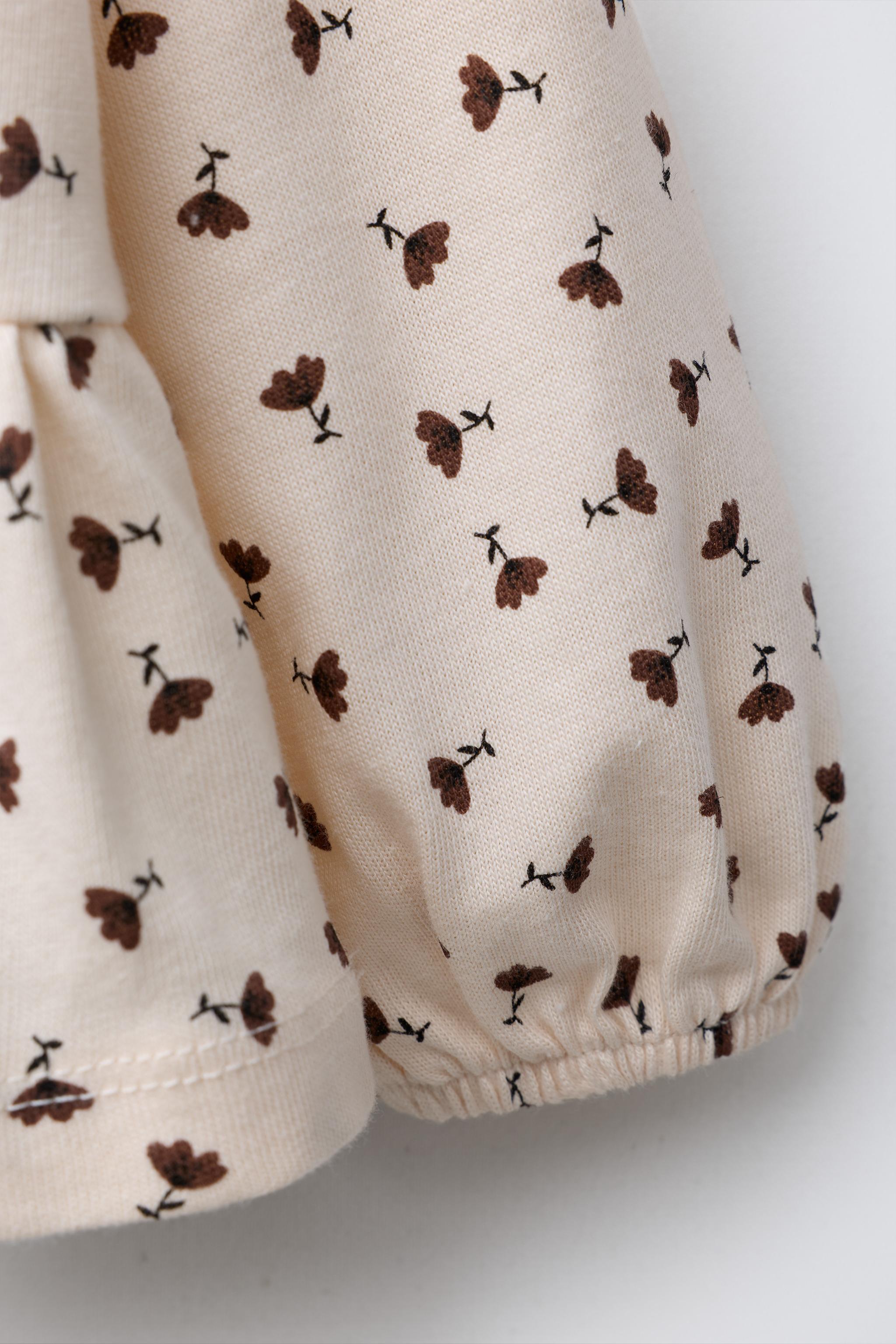 VELVET BOW FLORAL T-SHIRT