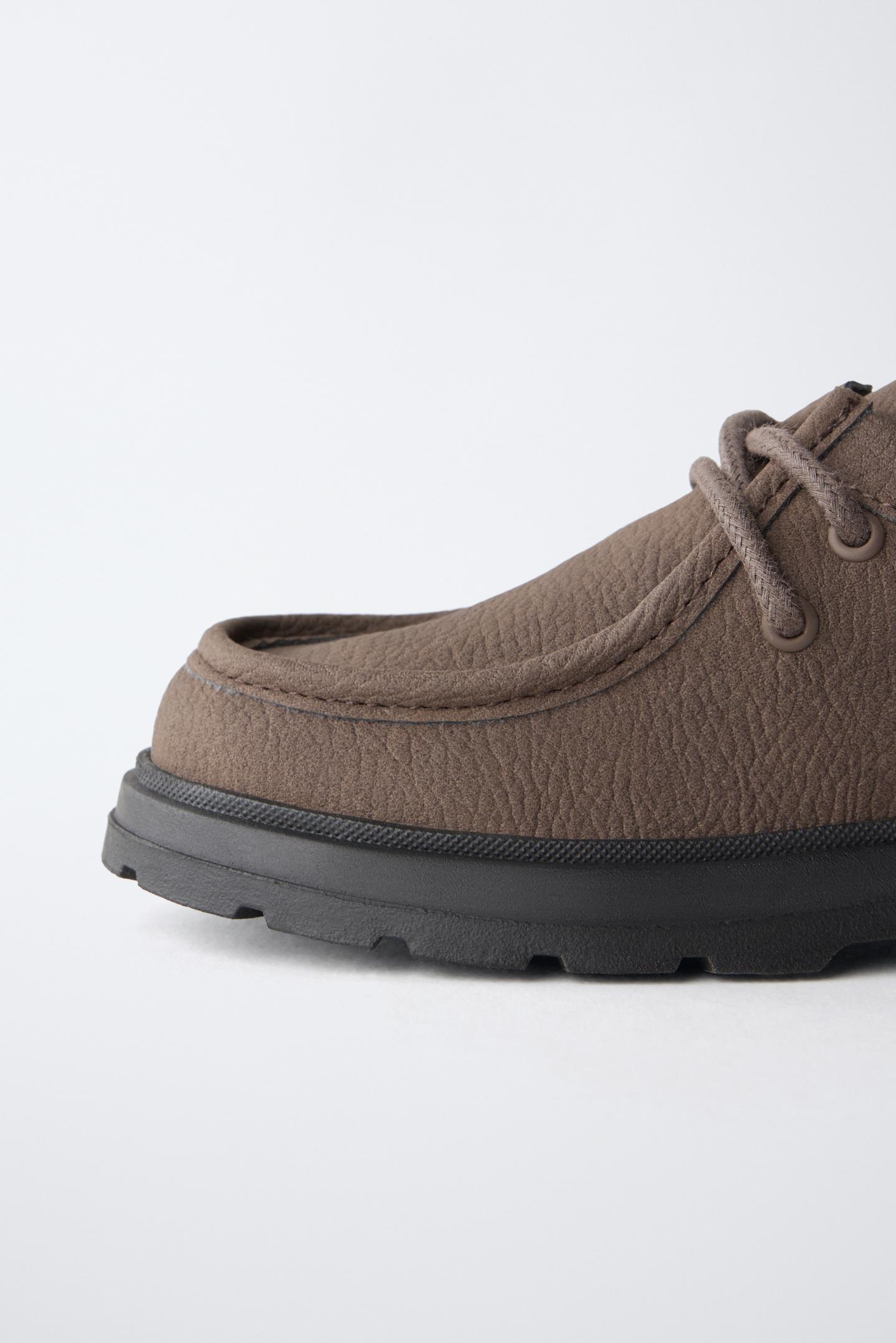 Детские туфли Zara Lace-Up Blucher, цвет: Коричневый — фото 6