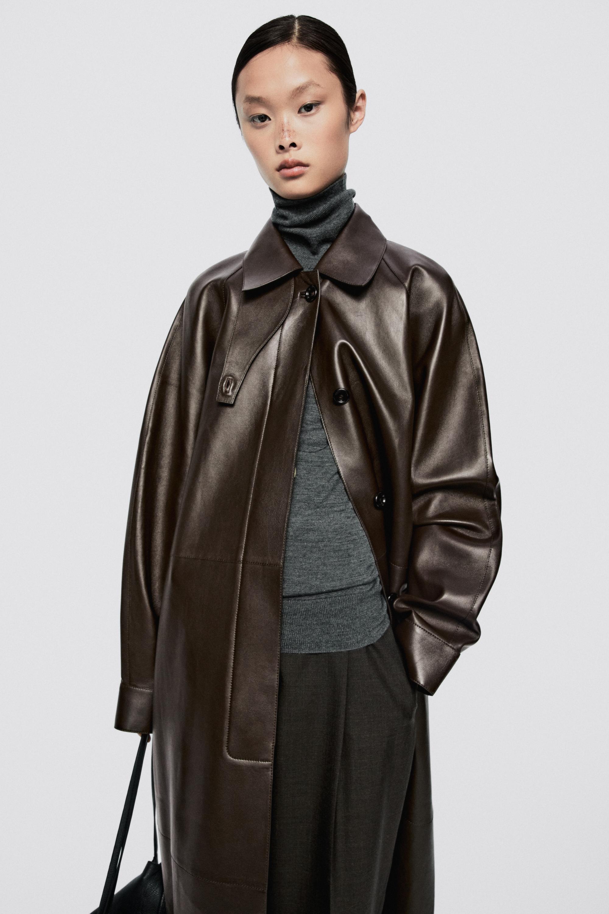 Long nappa leather trench coat with belt - LIMITED EDITION