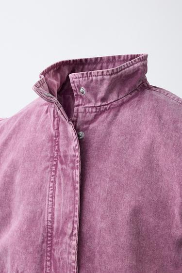 WASHED EFFECT JACKET - Dark pink by Zara - Image 4