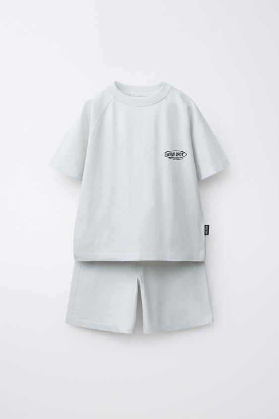 CONJUNTO CAMISETA Y BERMUDA TEXTO - Piedra de Zara - Imagen 0
