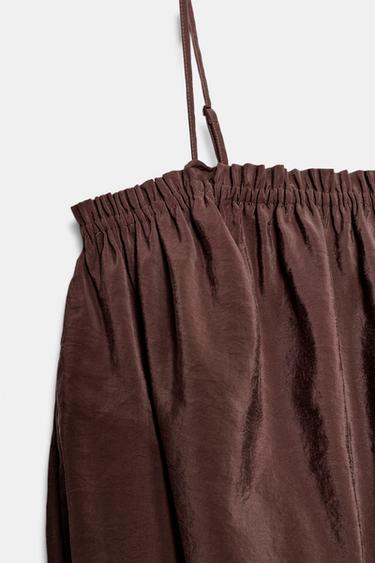 TOP À BRETELLES BOULE - Marron de Zara - Image 7