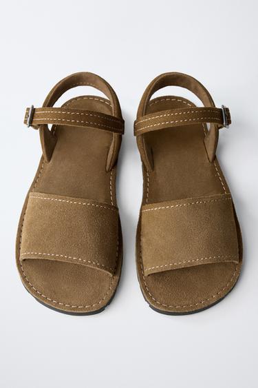 LEATHER SANDALS - Brown by Zara - Image 3