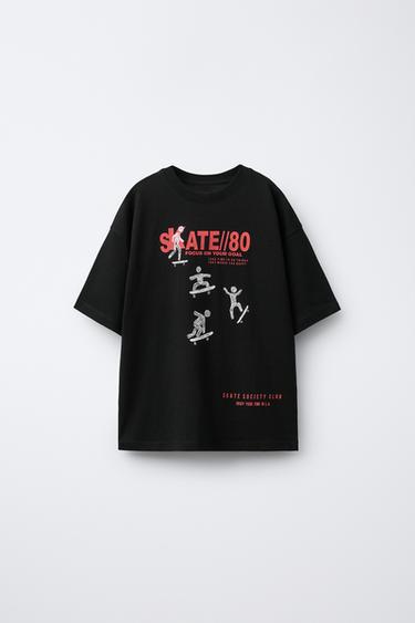 CAMISETA ESTAMPADA SKATE - Negro de Zara - Imagen 0