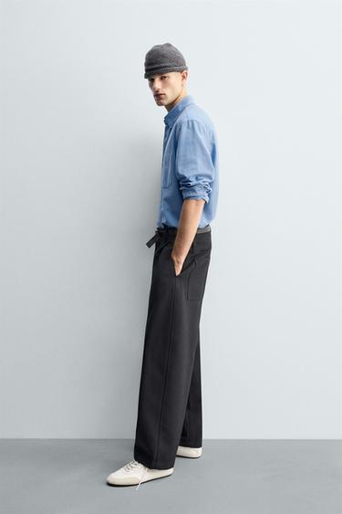 CHEMISE STRUCTURÉE OXFORD À POCHE - Bleu roi de Zara - Image 3