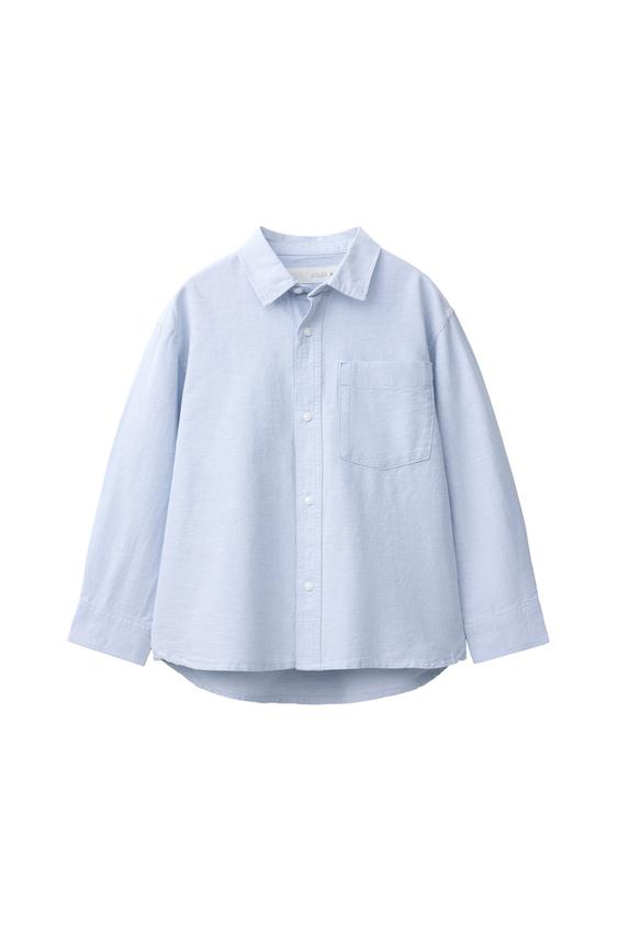 Zara SOLID OXFORD SHIRT - Sky blue - Image 0
