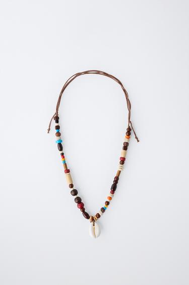 COLLIER FANTAISIE ET COQUILLAGE - Marron de Zara - Image 3