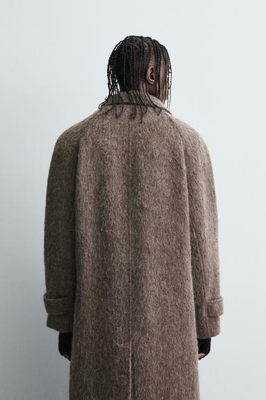 MANTEAU AVEC LAINE EFFET FOURRURE - Sable / Chiné de Zara - Image 2
