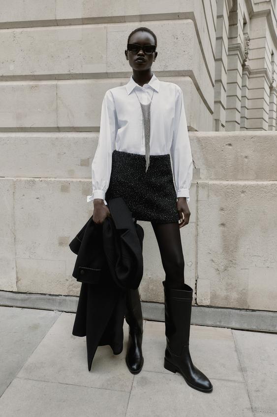 CHEMISE POPELINE AVEC LACETS