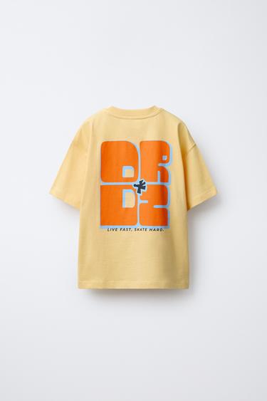 SLOGAN PRINT T-SHIRT - Yellow by Zara - Image 1