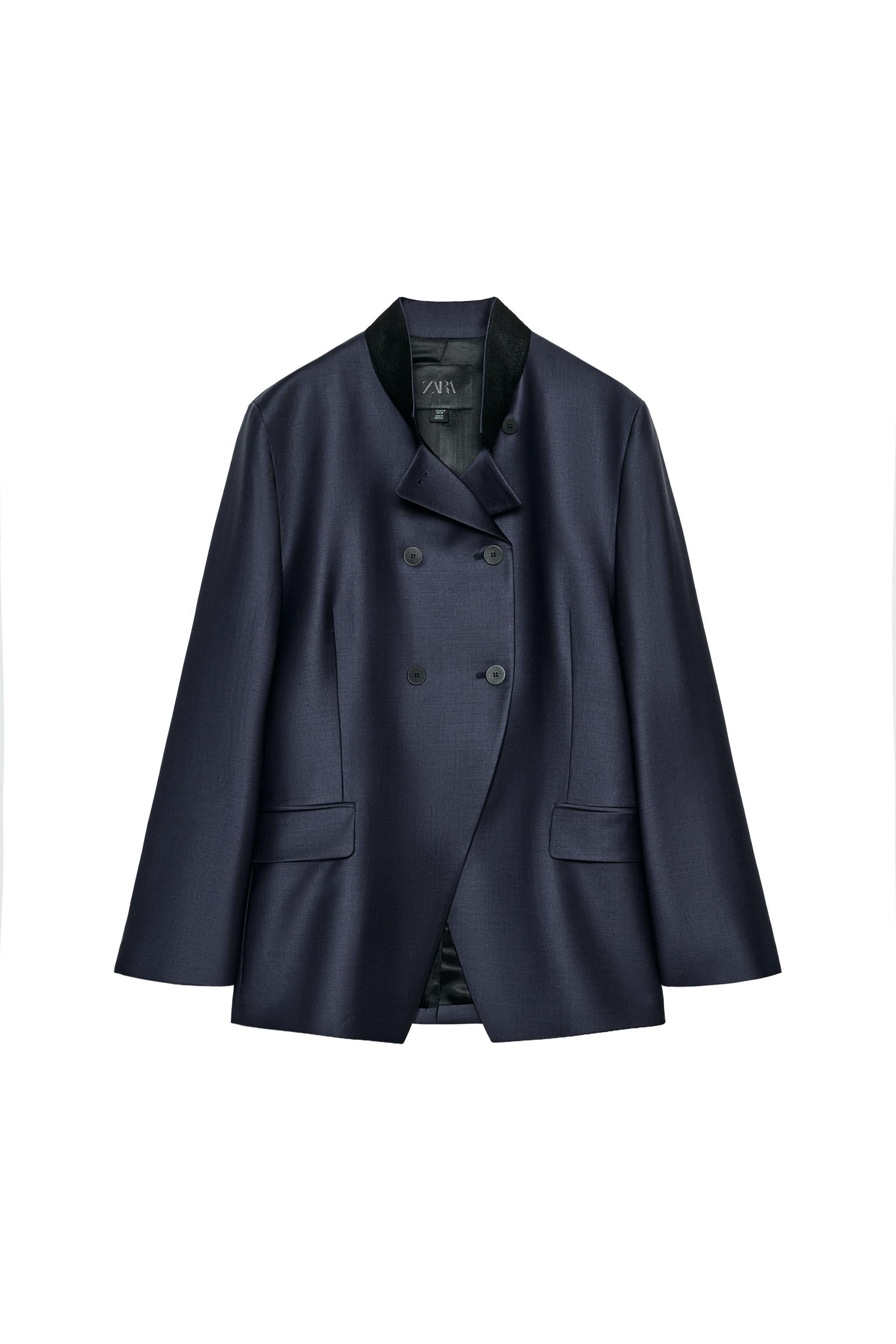 ZW COLLECTION KONTRAST VÜCUDA OTURAN BLAZER