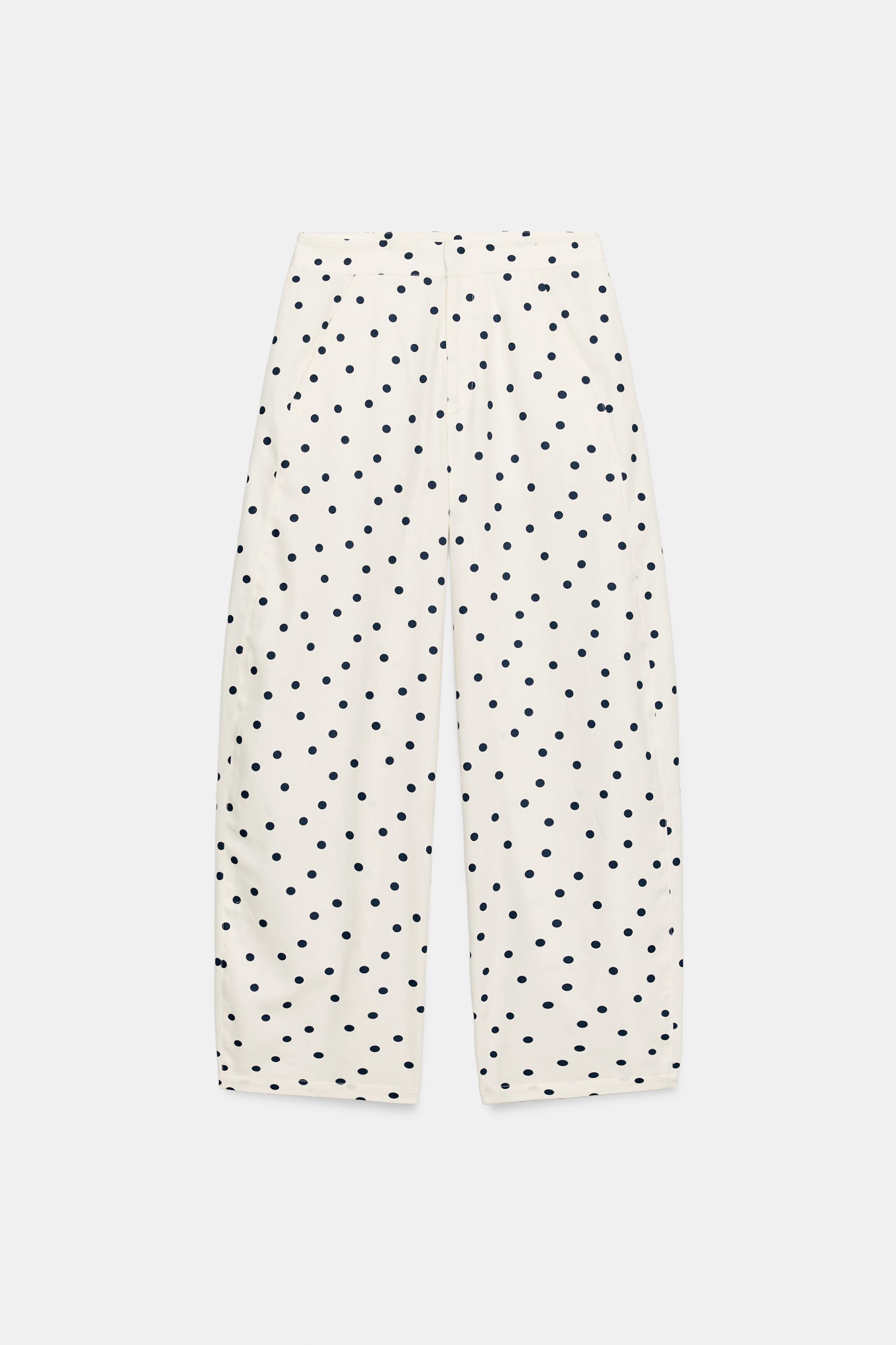 Женские брюки Zara POLKA DOT BARREL PANTS — фото 6