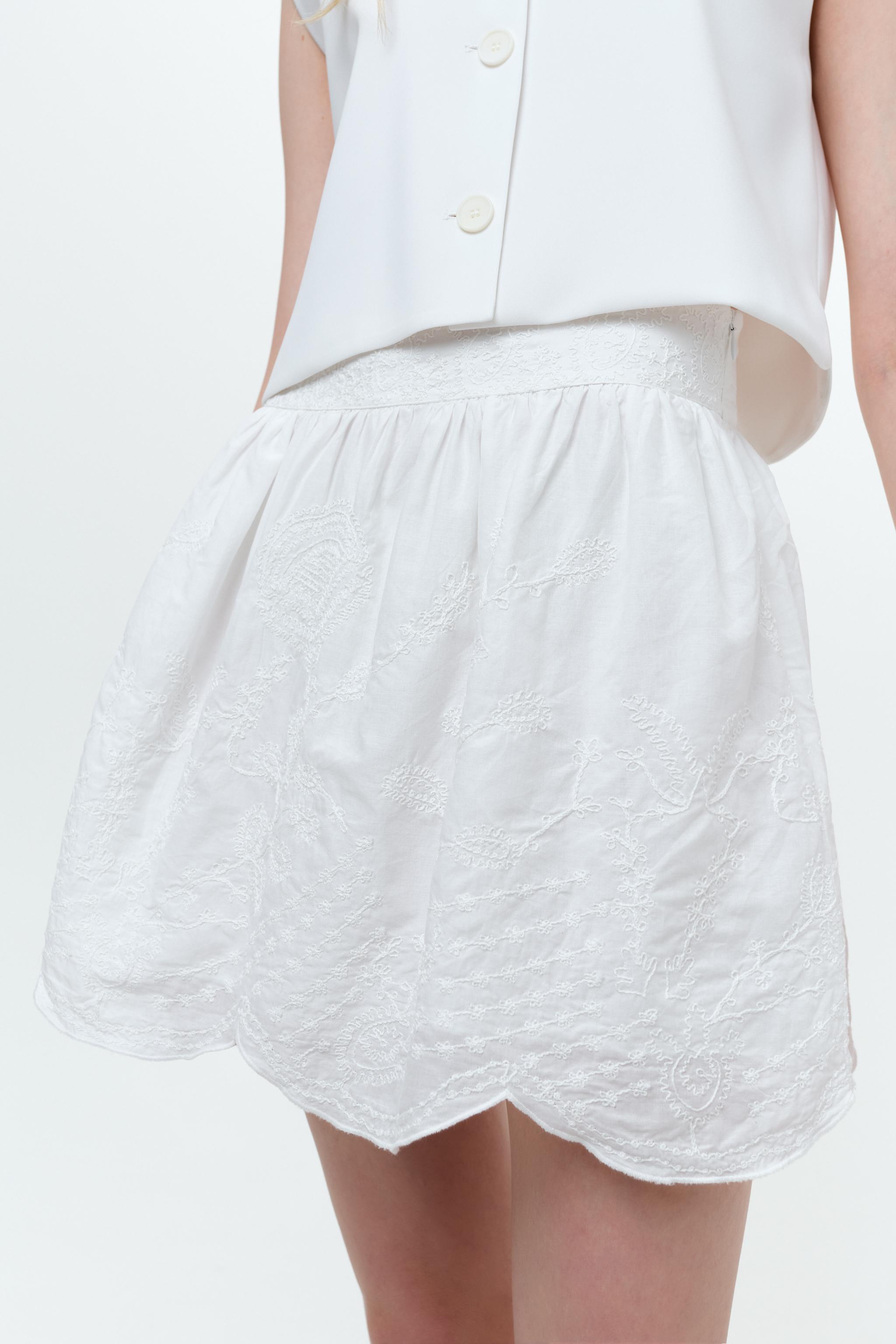 EMBROIDERED MINI SKIRT ZW COLLECTION