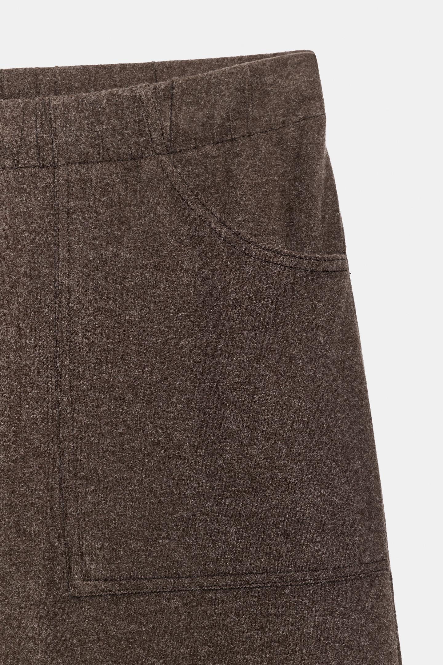 Женские брюки Zara Soft Pocket, цвет: Коричневый — фото 8