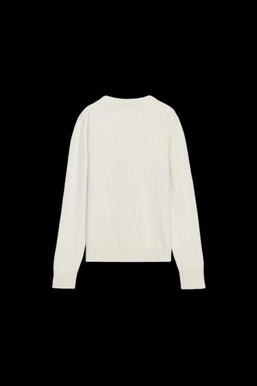 JERSEY BÁSICO CON CASHMERE Y LANA - Crudo de Zara