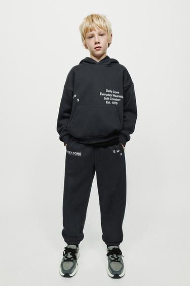 TEXT PRINT HOODIE - Anthracite grey by Zara