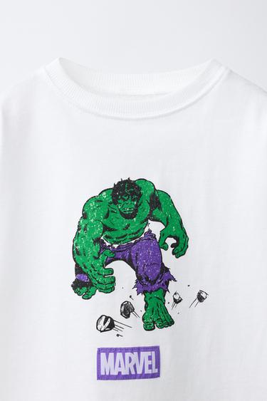 THE AVENGERS HULK © MARVEL T-SHIRT - White by Zara - Image 2