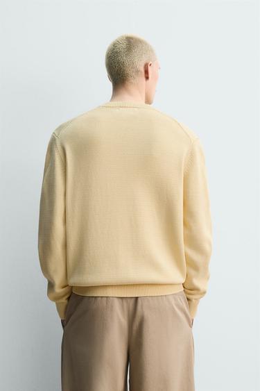 REGULAR FIT COTTON JUMPER - Vanilla by Zara - Image 2