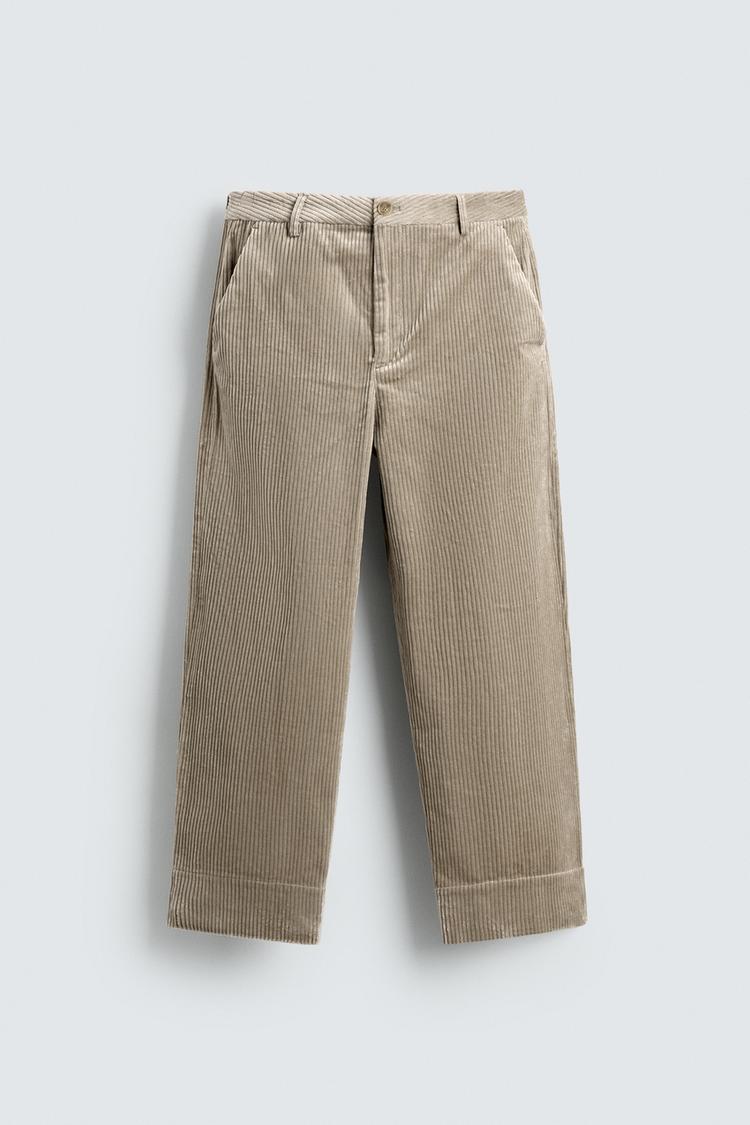 ZARA RELAXED FIT CORDUROY TROUSERS