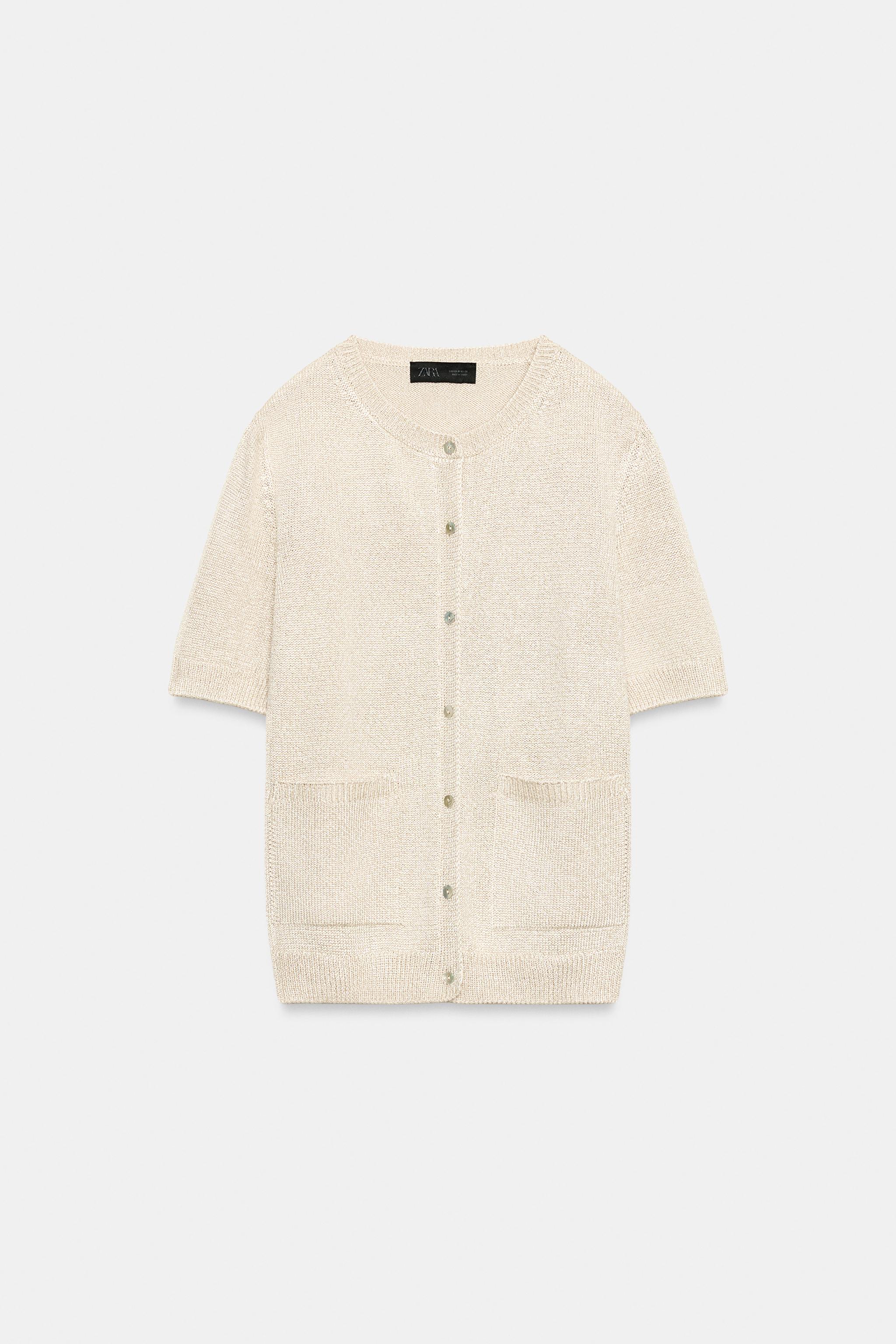 GILET EN MAILLE MANCHES COURTES
