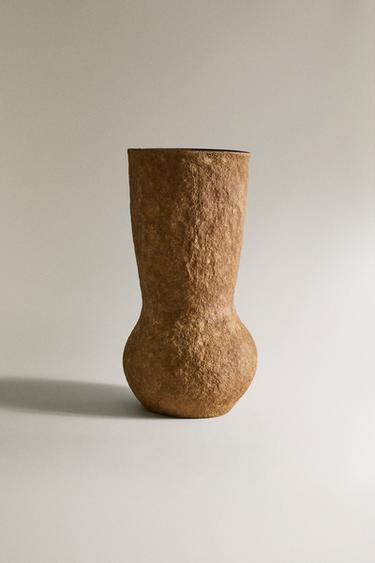 VASE AUS PAPPMACHÉ - Cremefarben / Braun von Zara - Bild 0